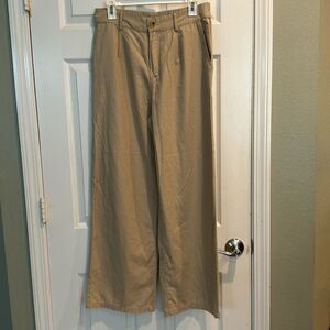 Kendall & Kylie Tan Wide-leg Pants with Pockets Size Large